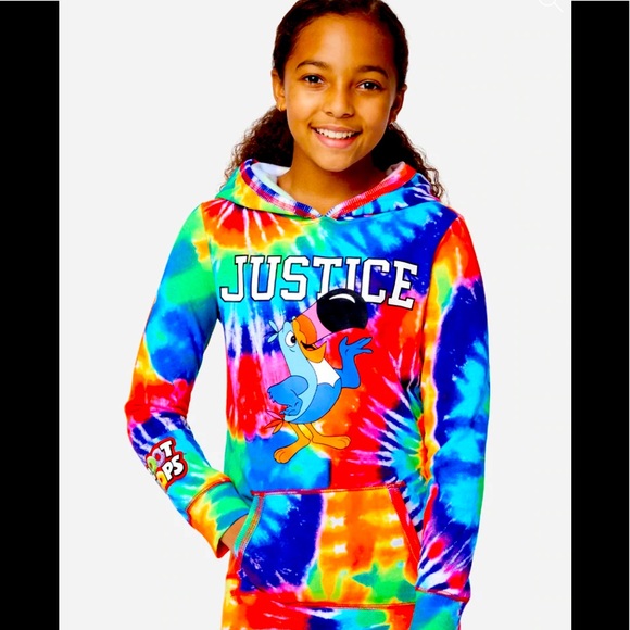NWt 5 6 fruit loops rainbow tie dye hoodie pelican bird toucan sam Kelloggs fall - Picture 1 of 6